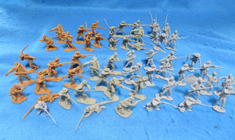 Special American Civil War Confederate  Marx + CTS , 54fig in 18 poses, 1/32